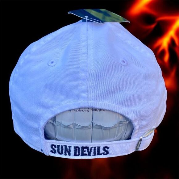 NWT New Adidas Arizona State Sun Devils White Adjustable Baseball Cap/Hat OS - Picture 5 of 10